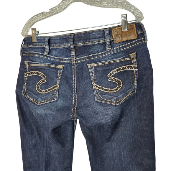 Silver Lola 17" Boot Cut Dark Wash Jeans Size 31 W x 32 L Women's - Picture 4 of 8